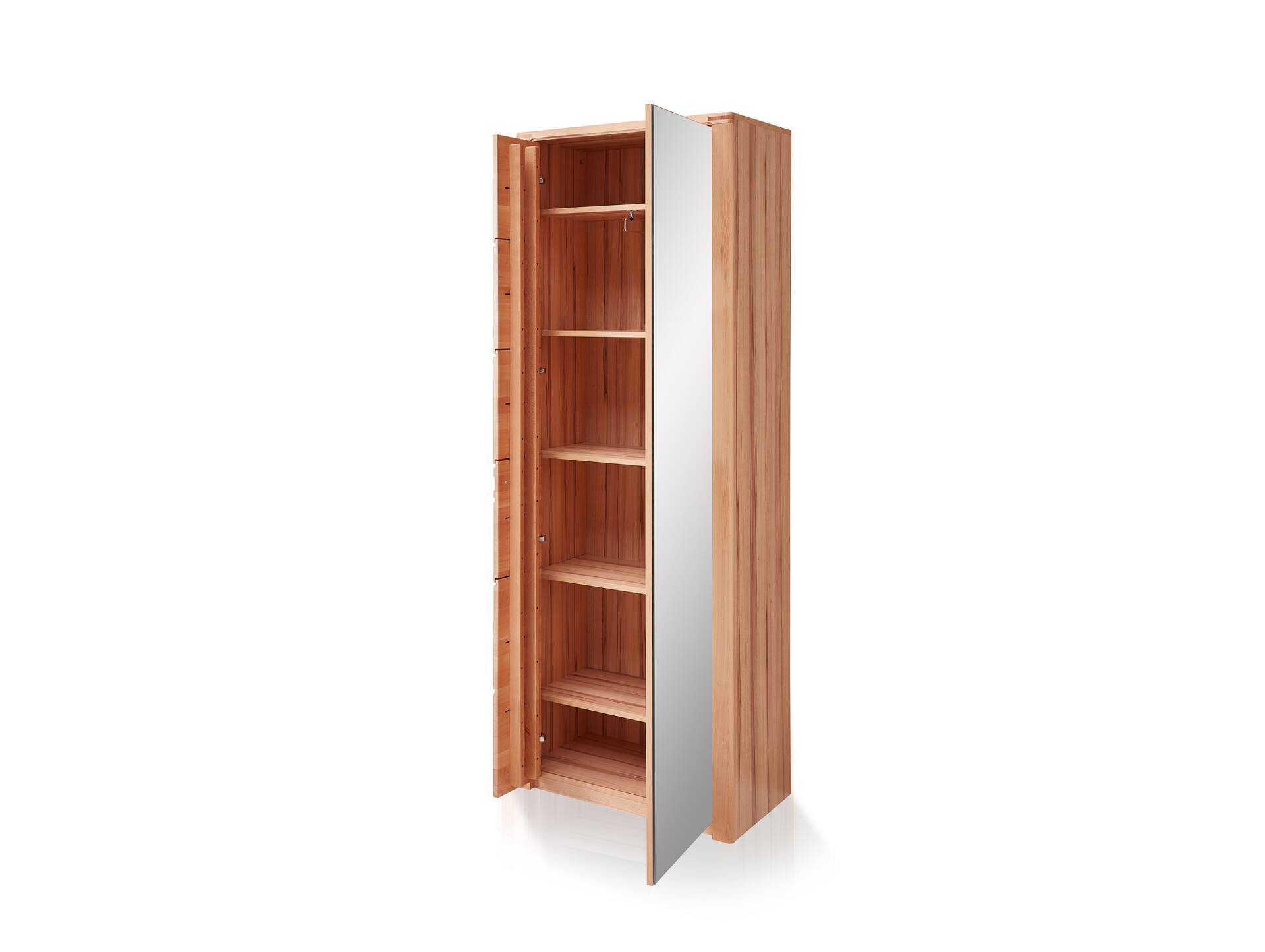 NESTOR ONE Garderobenschrank, Material Teilmassiv, Kernbuche lackiert 
