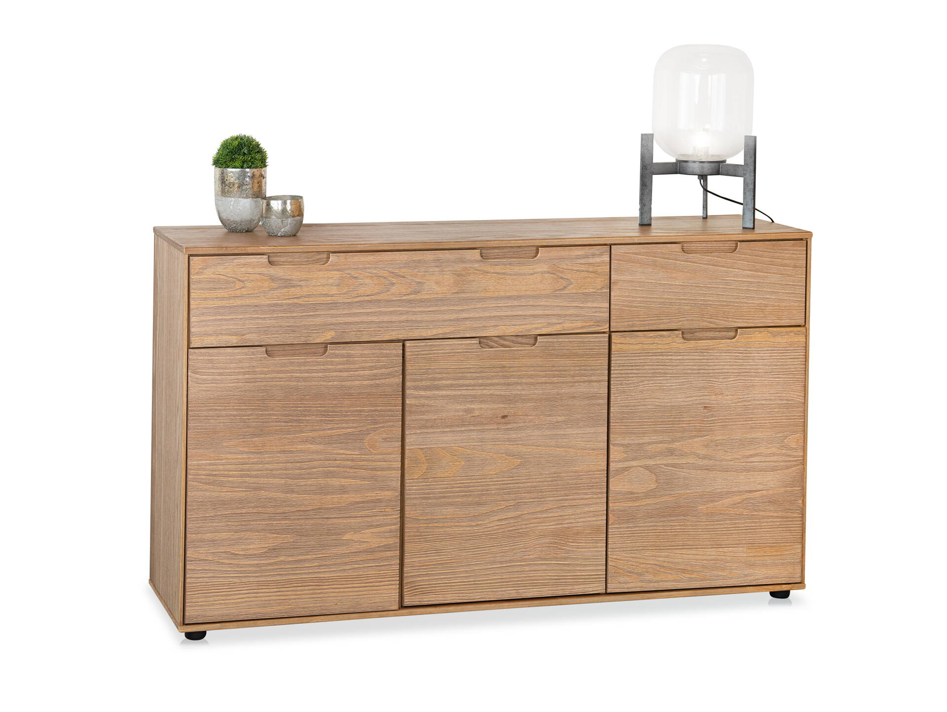 NESTRA Sideboard, Material Massivholz, Kiefer eichefarbig 