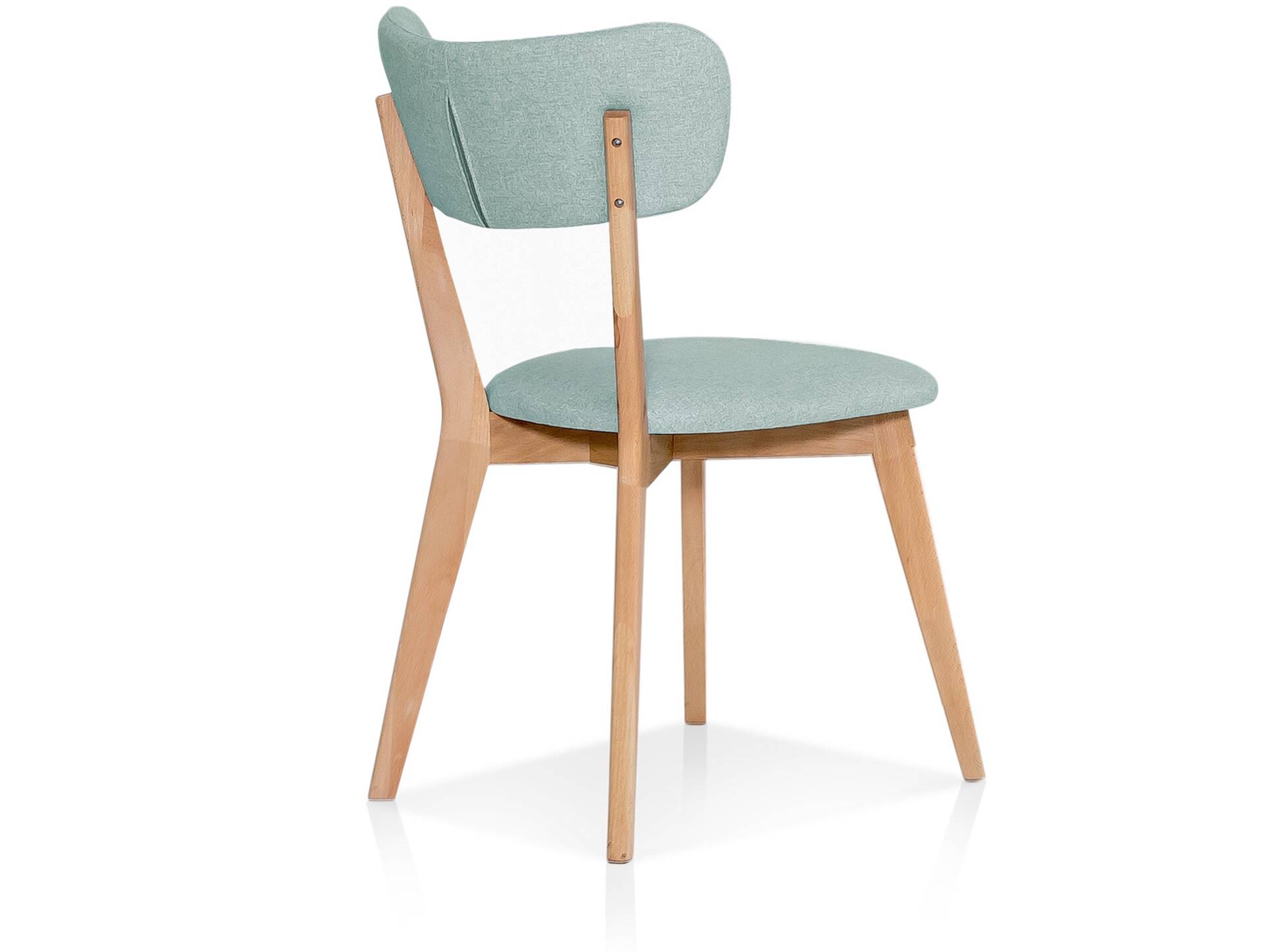 NAVARO Esstischstuhl, Material Massivholz/Bezug Stoff in Filzoptik Kernbuche | Mint