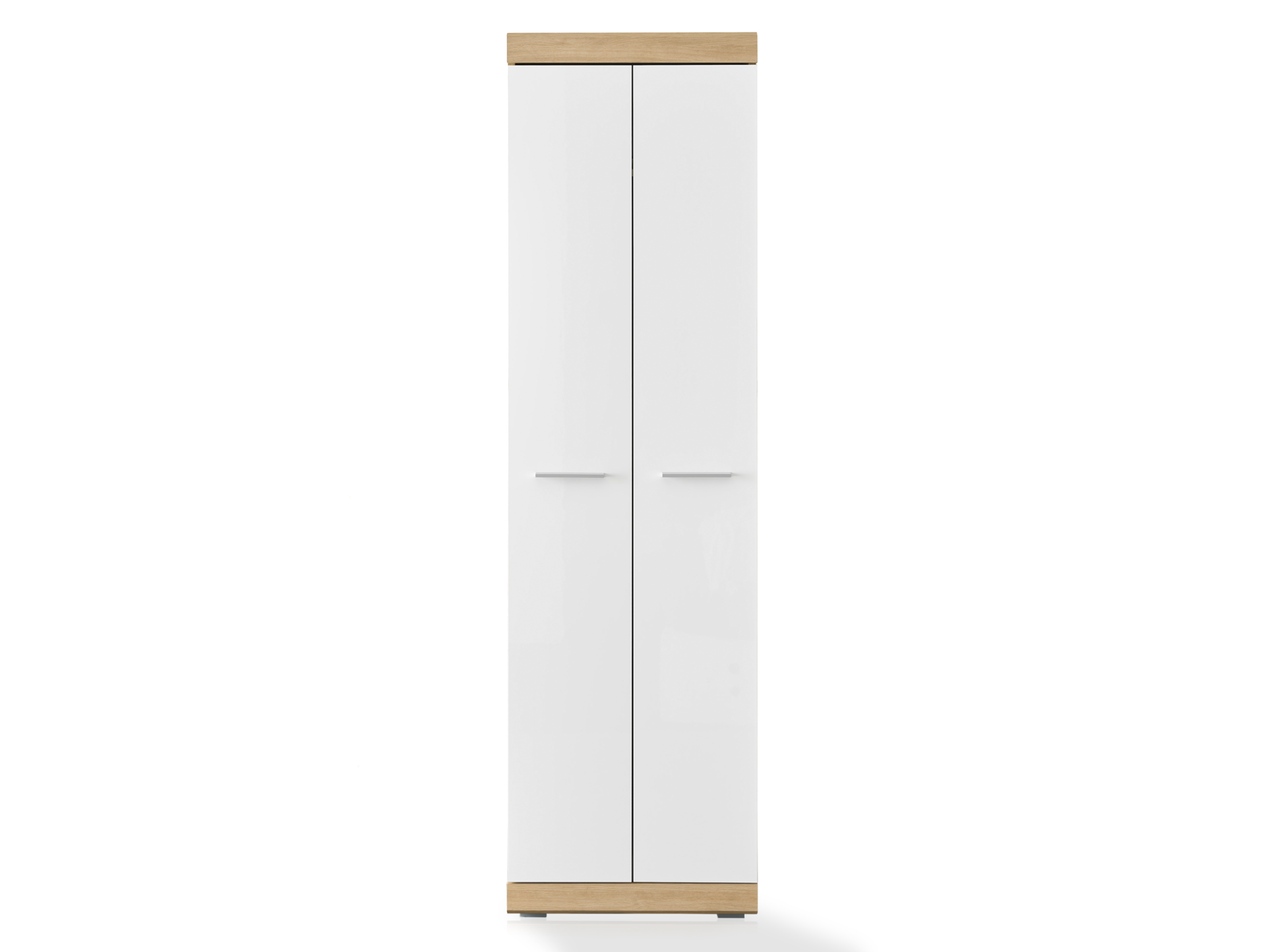 NEIKA Garderobenschrank, Material Spanplatte, Artisan Eiche Nachbildung/weiss 