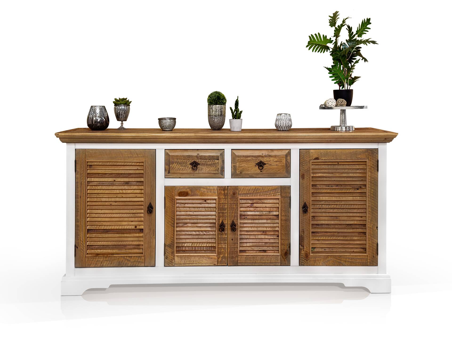 NOTTINGHAM Sideboard II, recyceltes Altholz, teilmassiv 