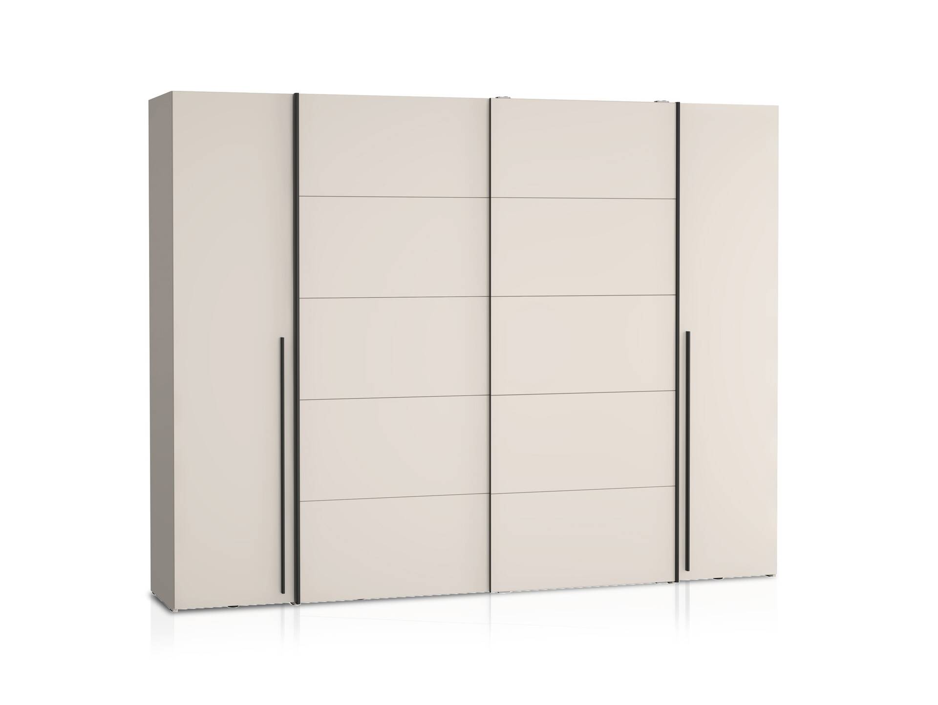 NEILA Drehtüren-/Schiebetürenschrank, Material Dekorspanplatte sand