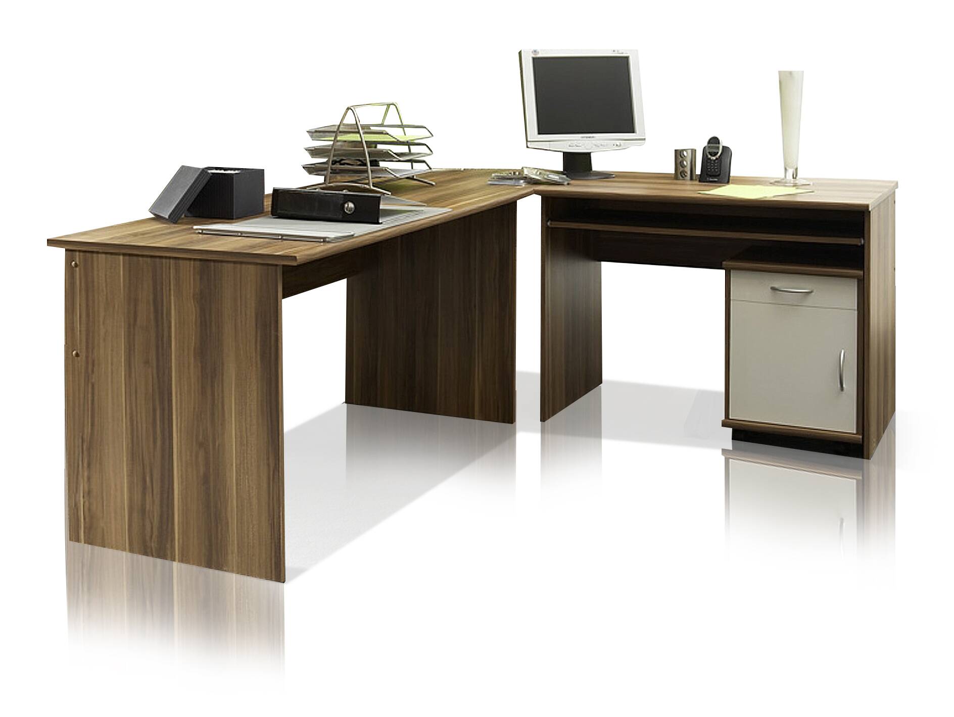 OFFICE COMPACT Winkelkombination, Material Dekorspanplatte 