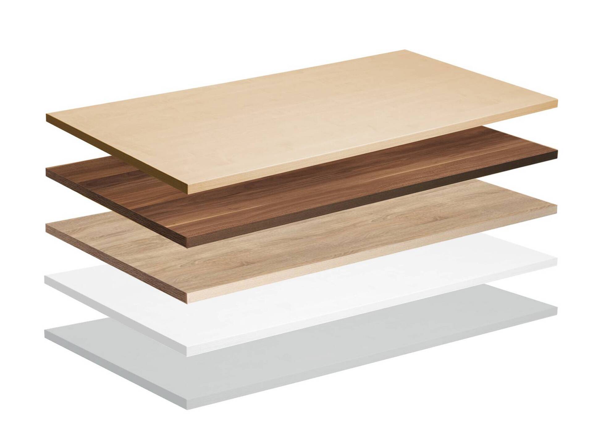OFFICE ONE elektrisch höhenverstellbarer Schreibtisch / Stehtisch, Material Dekorspanplatte 160 x 80 cm | lichtgrau | weiss
