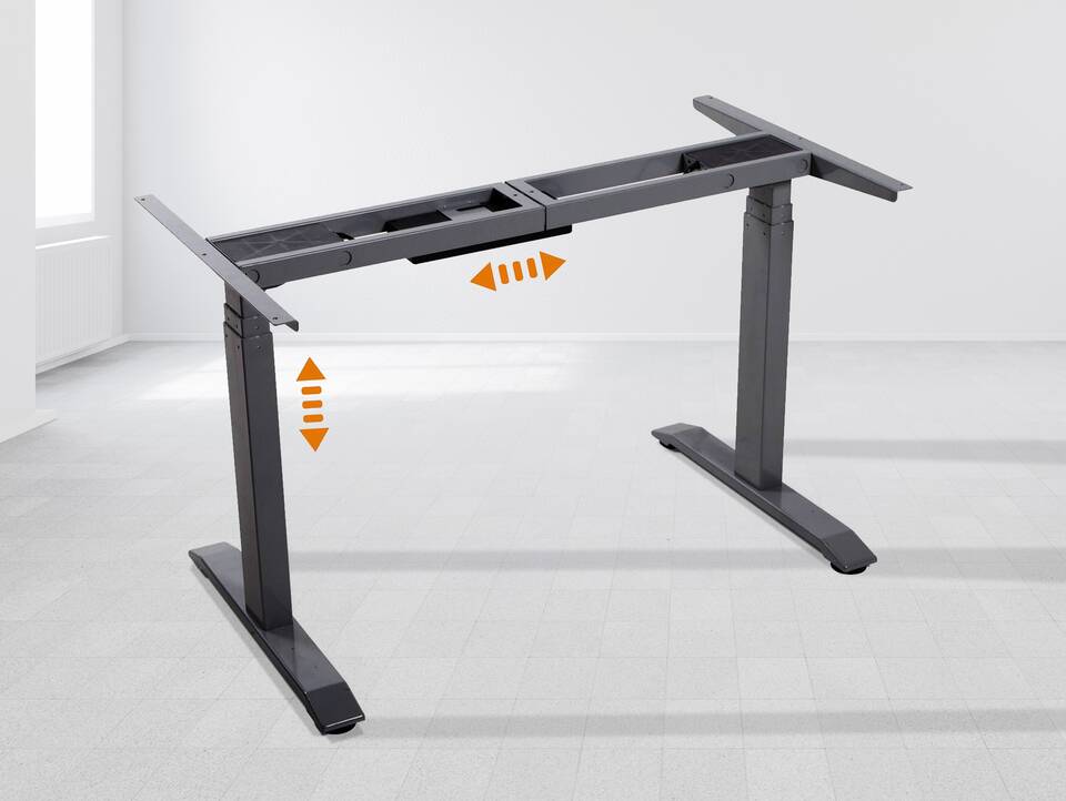 OFFICE ONE elektrisch höhenverstellbares Tischgestell mit Memory-Funktion weiss