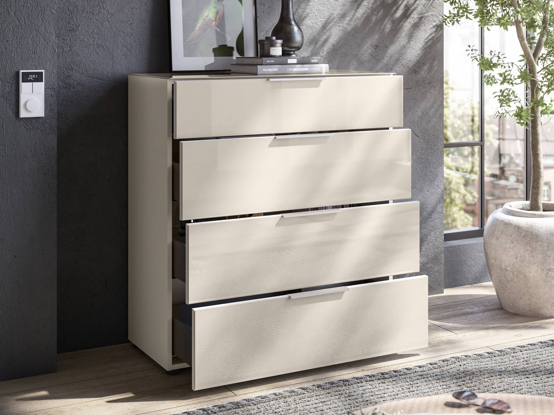 SANTORINI Kommode 10, Material Spanplatte, Kashmirfarbig 