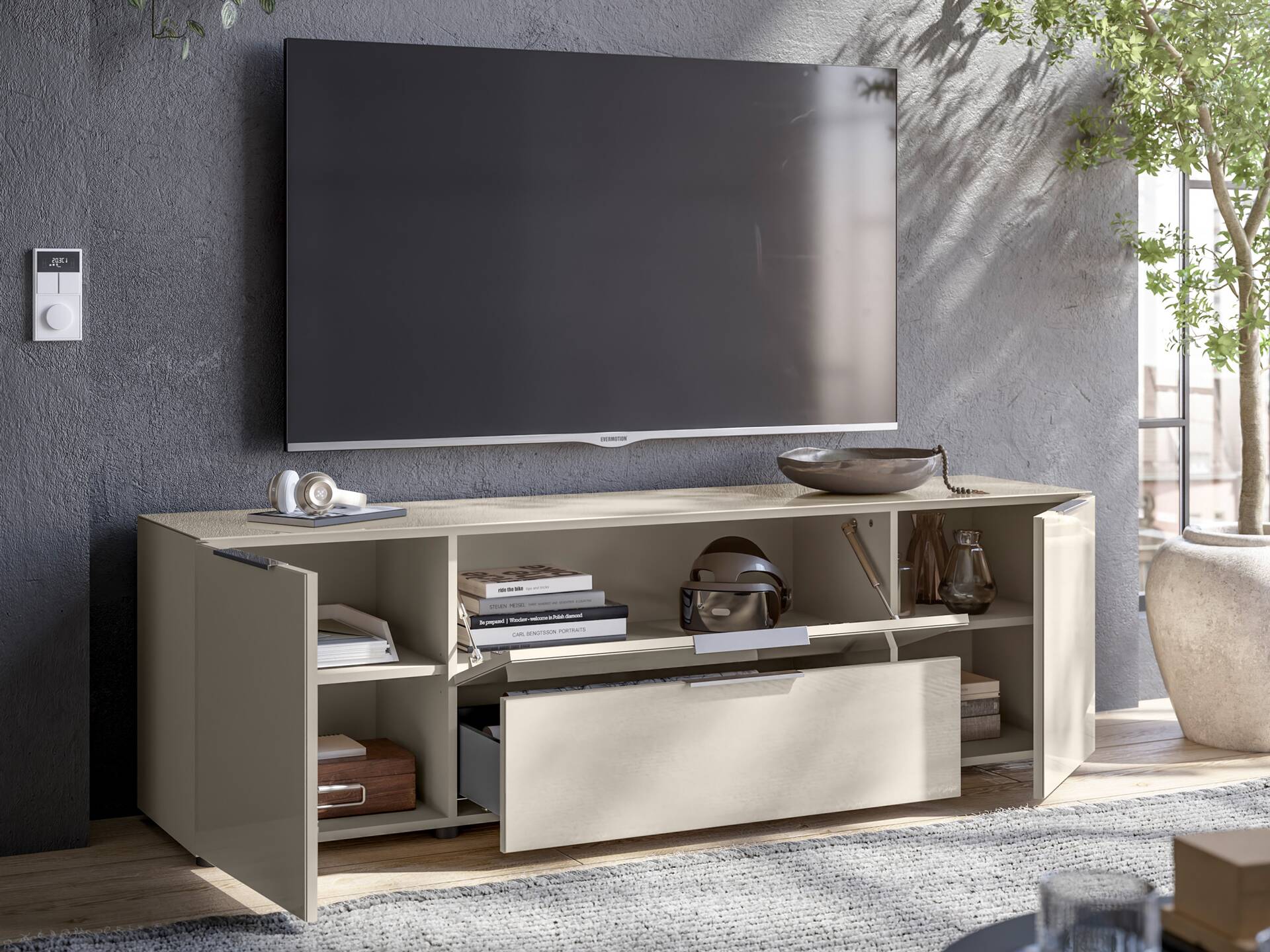 SANTORINI Lowboard 6, Material Spanplatte, Kashmirfarbig 