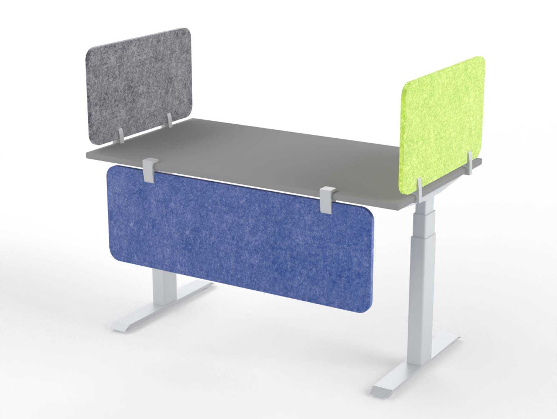 AKUSTIX VARION Akustikpaneel für Schreibtische, Rechteckig, Grau, 18 mm 120 x 60 cm