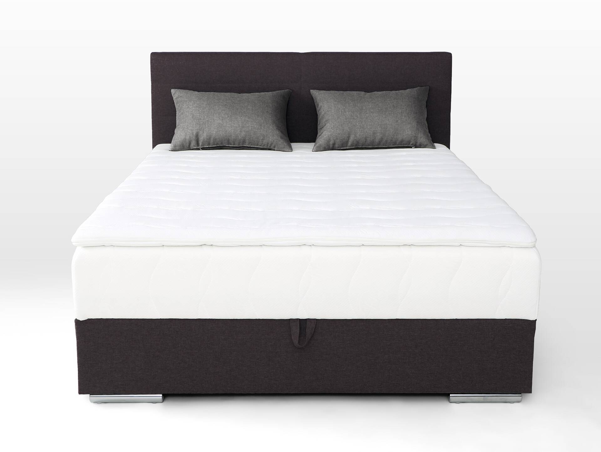 TALIDO Boxspringbett/Singlebett mit Bettkasten inkl. Topper 140 x 200 cm