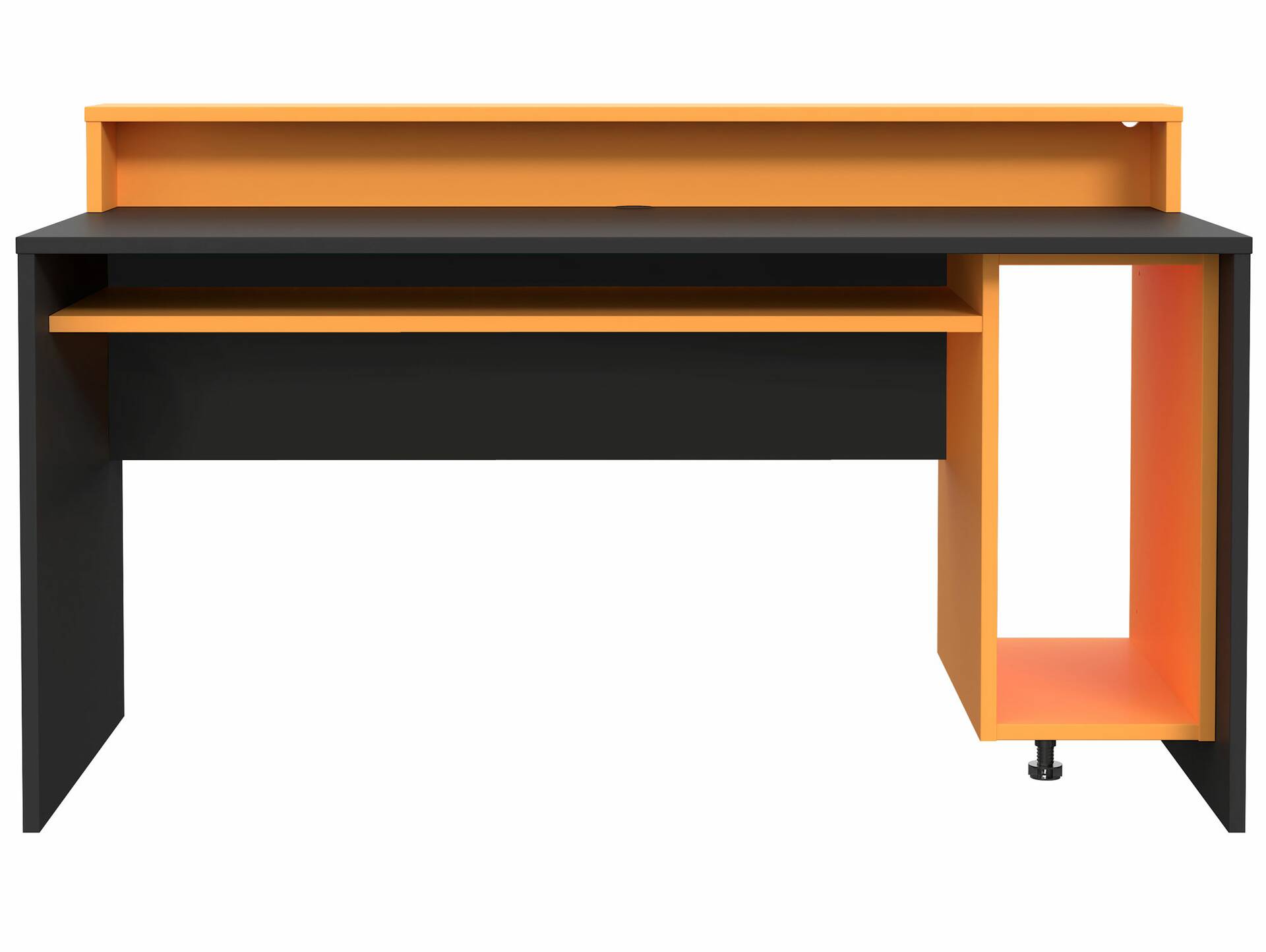 TEZO II Gaming Schreibtisch, Material Dekorspanplatte, schwarz/orange ohne Beleuchtung