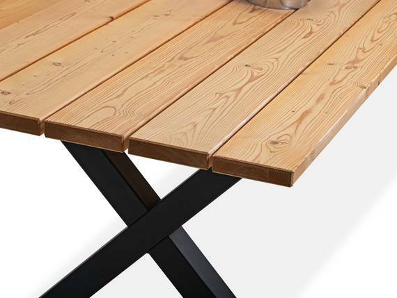 1 PAAR X-Beine für Esstisch, Material Stahl, schwarz 70 cm