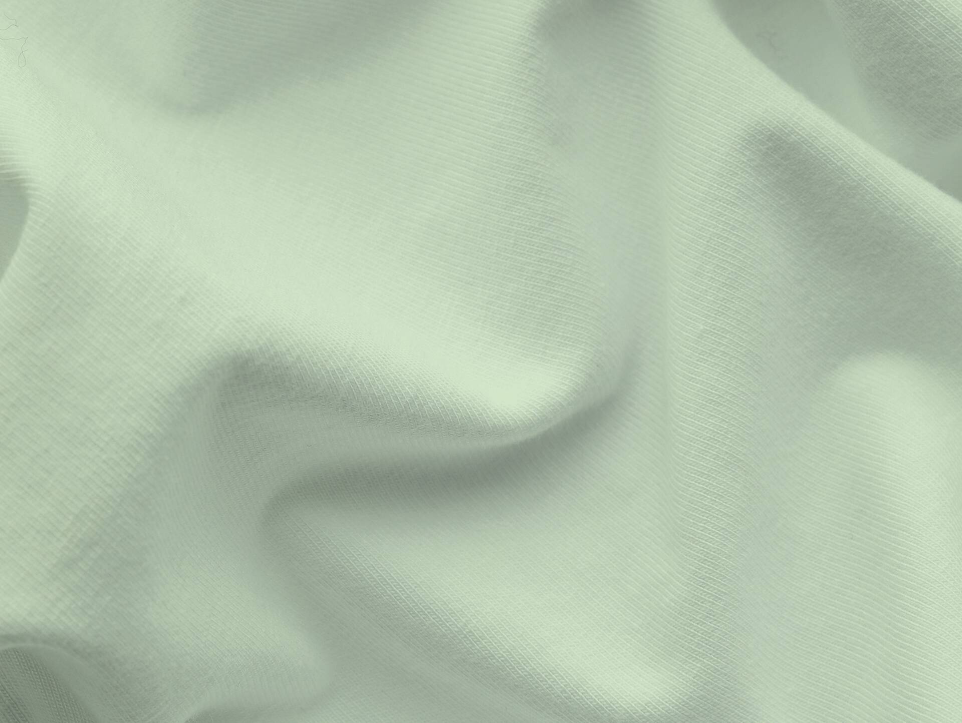 Schlafgut PURE Topper Spannbetttuch/Spannbettlaken, Bio-Mako-Baumwolle mit Elastan Hellgrün | 90x190 - 100x220 cm