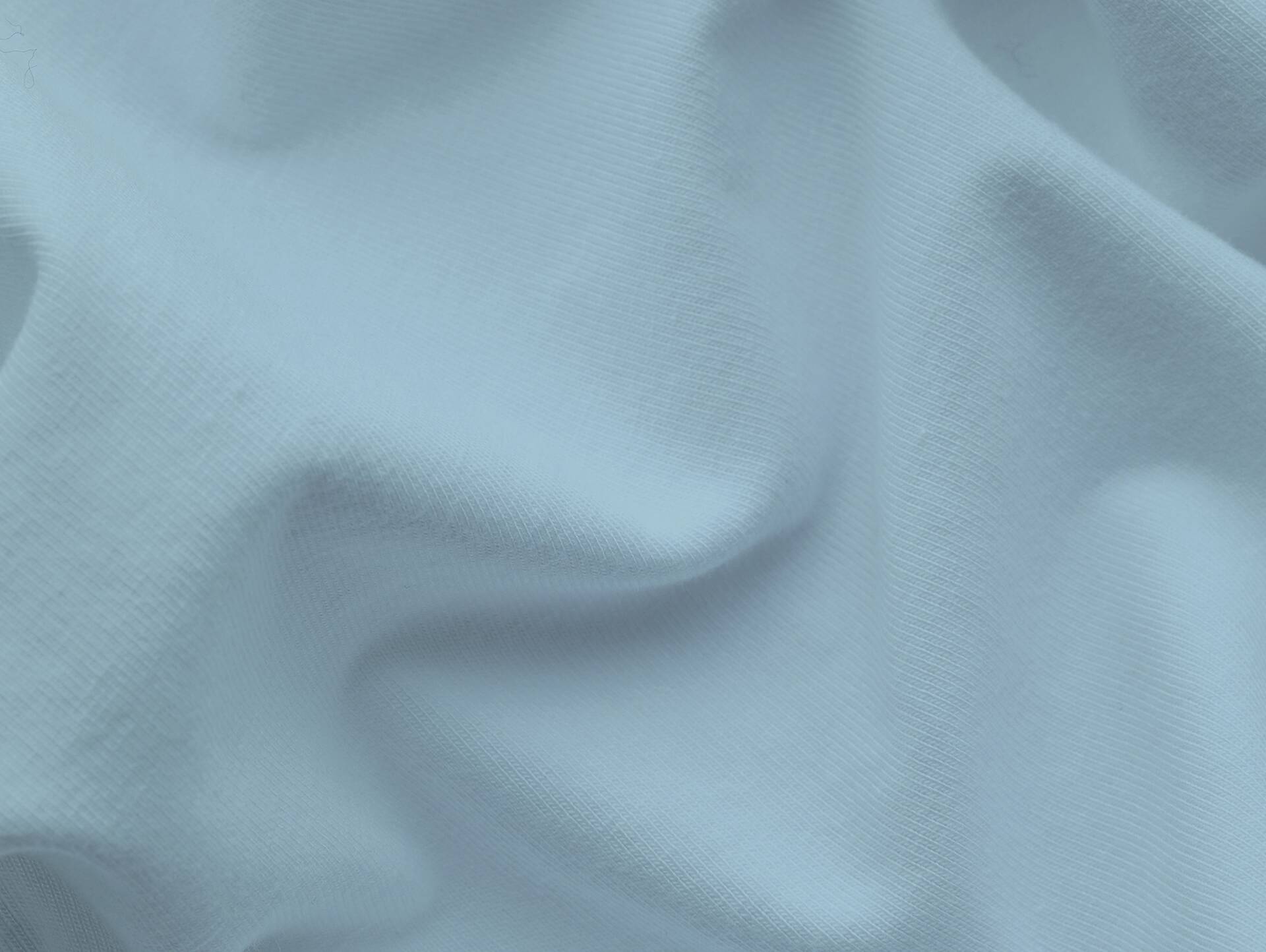 Schlafgut PURE Topper Spannbetttuch/Spannbettlaken, Bio-Mako-Baumwolle mit Elastan Hellblau | 120x190 - 130x220 cm