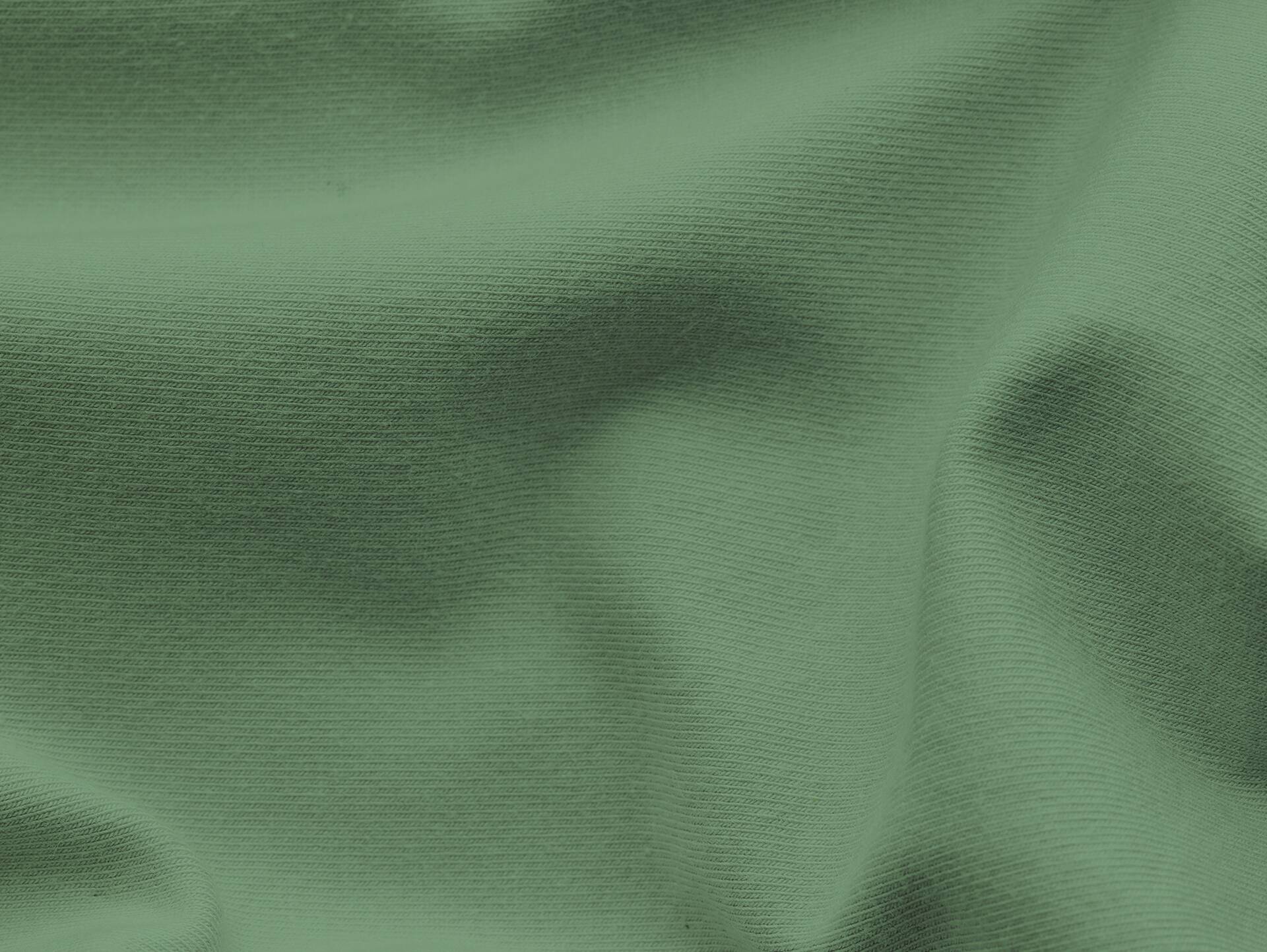 Schlafgut PURE Topper Spannbetttuch/Spannbettlaken, Bio-Mako-Baumwolle mit Elastan Grün | 180x190 - 200x220 cm