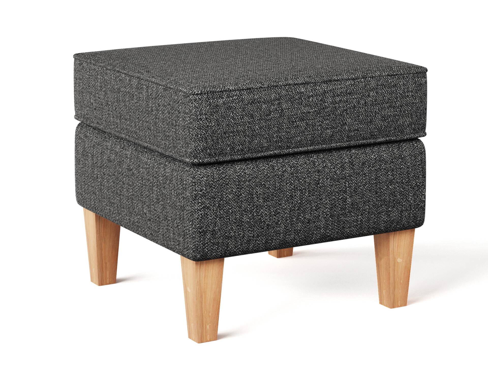 Willy Ohrensessel + Hocker, Material Stoff Dunkelgrau