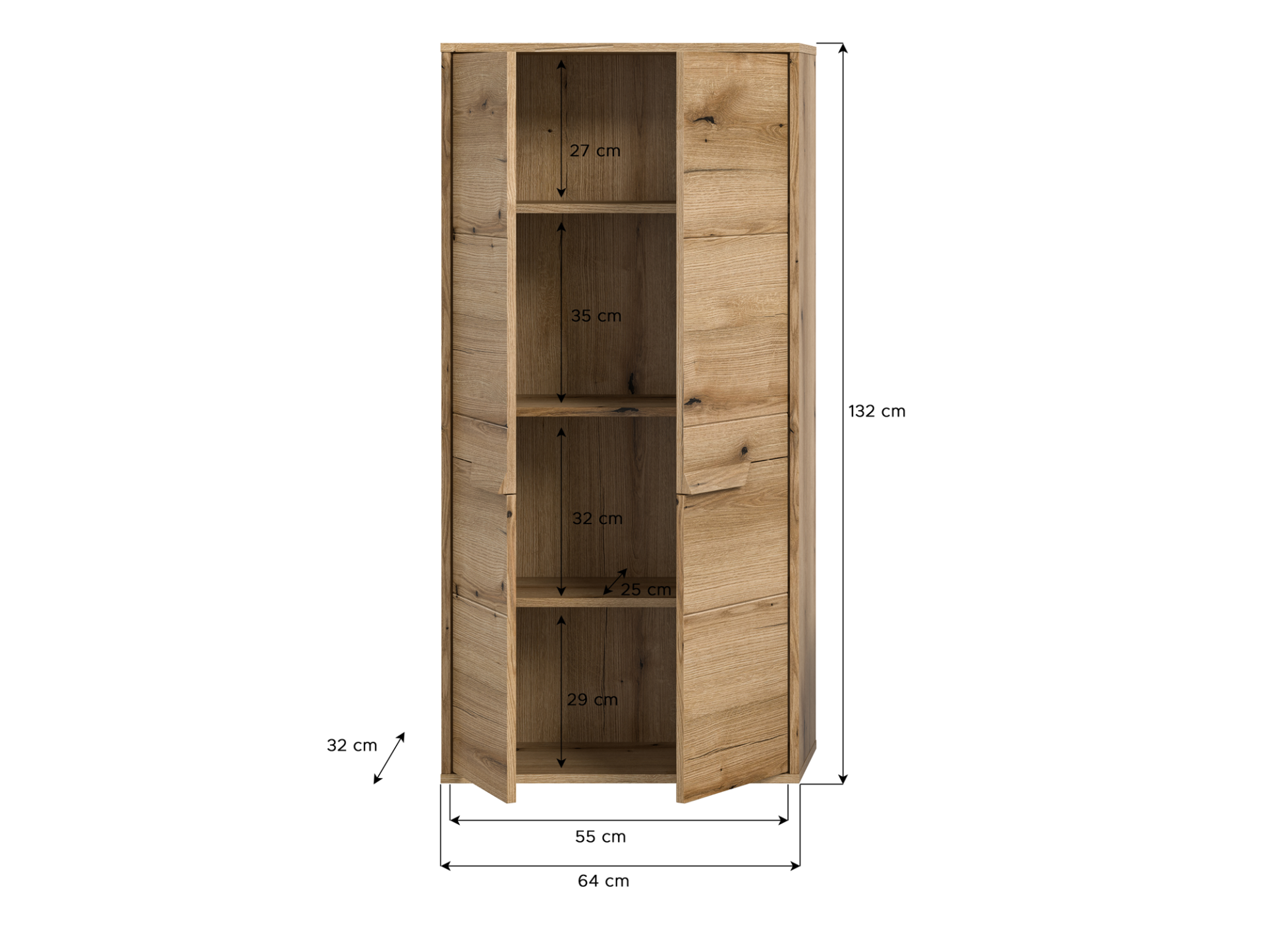 ZANTO Midischrank fürs Badezimmer, Evoka Oak Nachbildung 