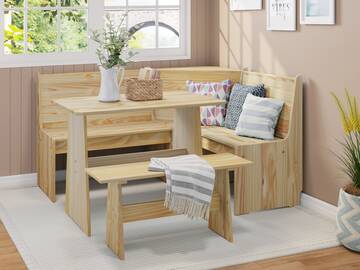 BARNIE Essgruppe, Material Massivholz, Kiefer natur lackiert 