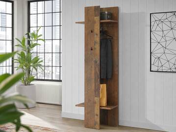 CASSIA Garderobenpaneel, Material Dekorspanplatte, Old wood Vintage Nachbildung
