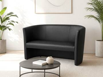 CHARLY DUO Cocktailsessel / Sessel, Material Kunstleder schwarz