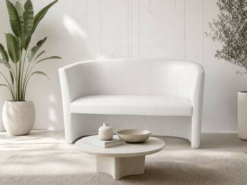 CHARLY DUO Cocktailsessel / Sessel, Material Kunstleder weiss