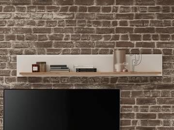 FABINA Wandboard, Material Spanplatte, Artisan Eiche Nachbildung/weiss