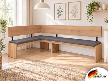 GENIA Eckbank nach Maß Esstischbank, Material Massivholz