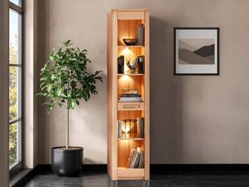 NESTOR ONE Regal, Material Teilmassiv, Kernbuche lackiert 