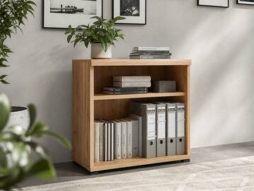 SAN MARINO Büroregal, Material Spanplatte, Artisan eichefarbig