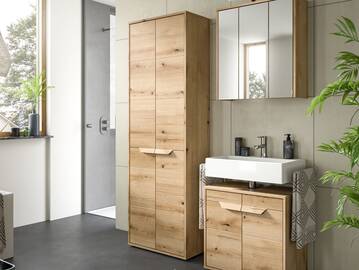 ZANTO Hochschrank, Material Dekorspanplatte, Evoka Oak Nachbildung 