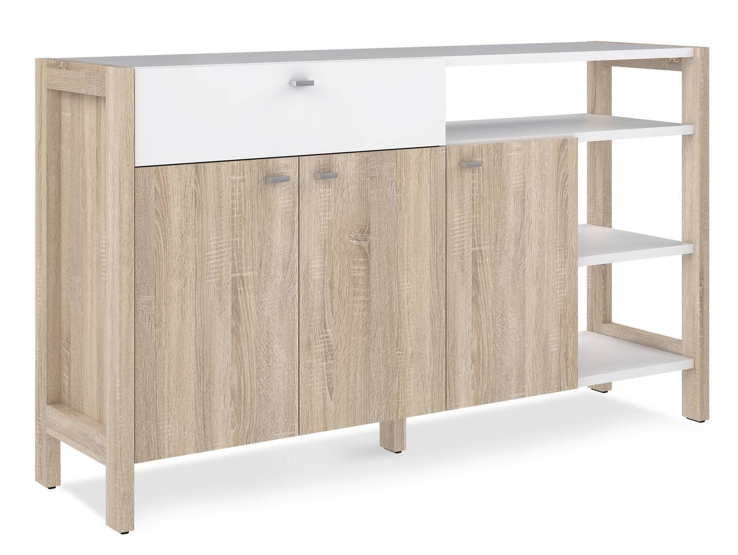 HALDO Komplettbüro, Material Dekorspanplatte, Eiche sonomafarbig/weiss 