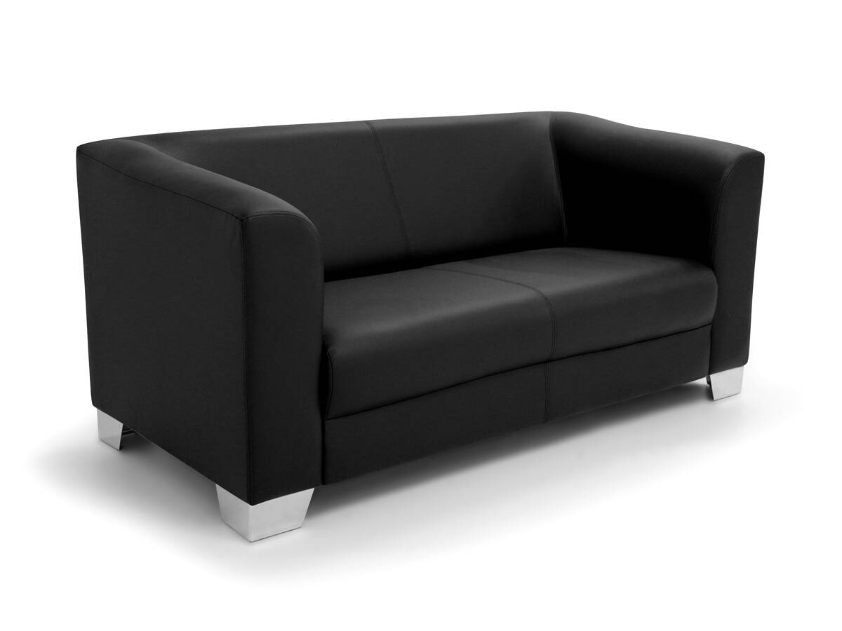 CHICAGO 3-2-1 Sofagarnitur, Material Kunstleder schwarz