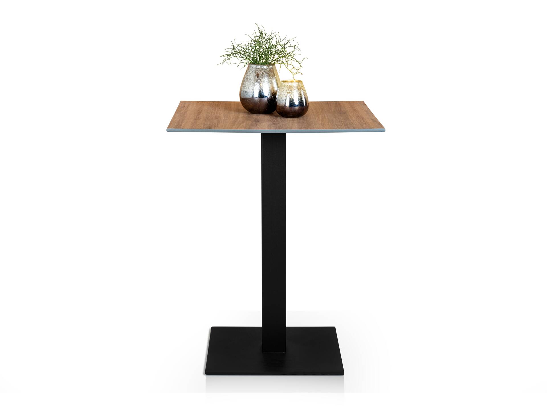 TAUNUS Stehtisch, Material HPL / Metall 60 x 60 cm | Eichefarbig