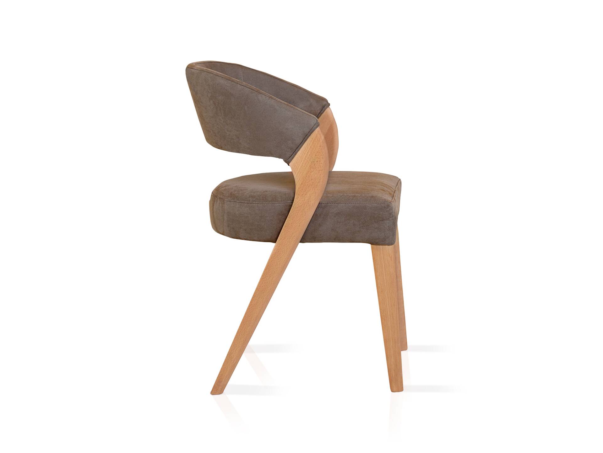 ALONA Polsterstuhl, Material Massivholz/Bezug Kunstleder Buche | nougat