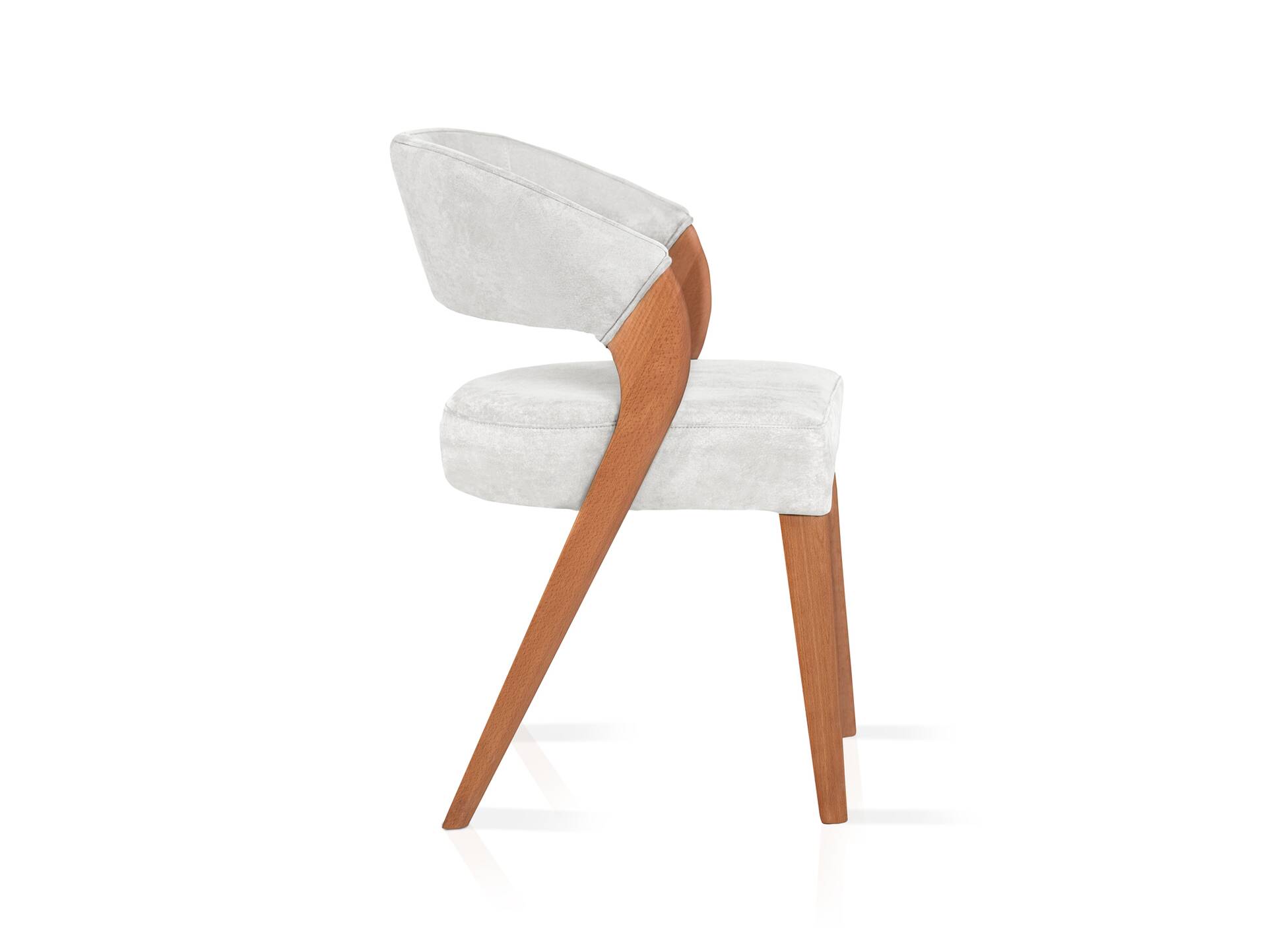 ALONA Polsterstuhl, Material Massivholz/Bezug Kunstleder Buche | silvercreme