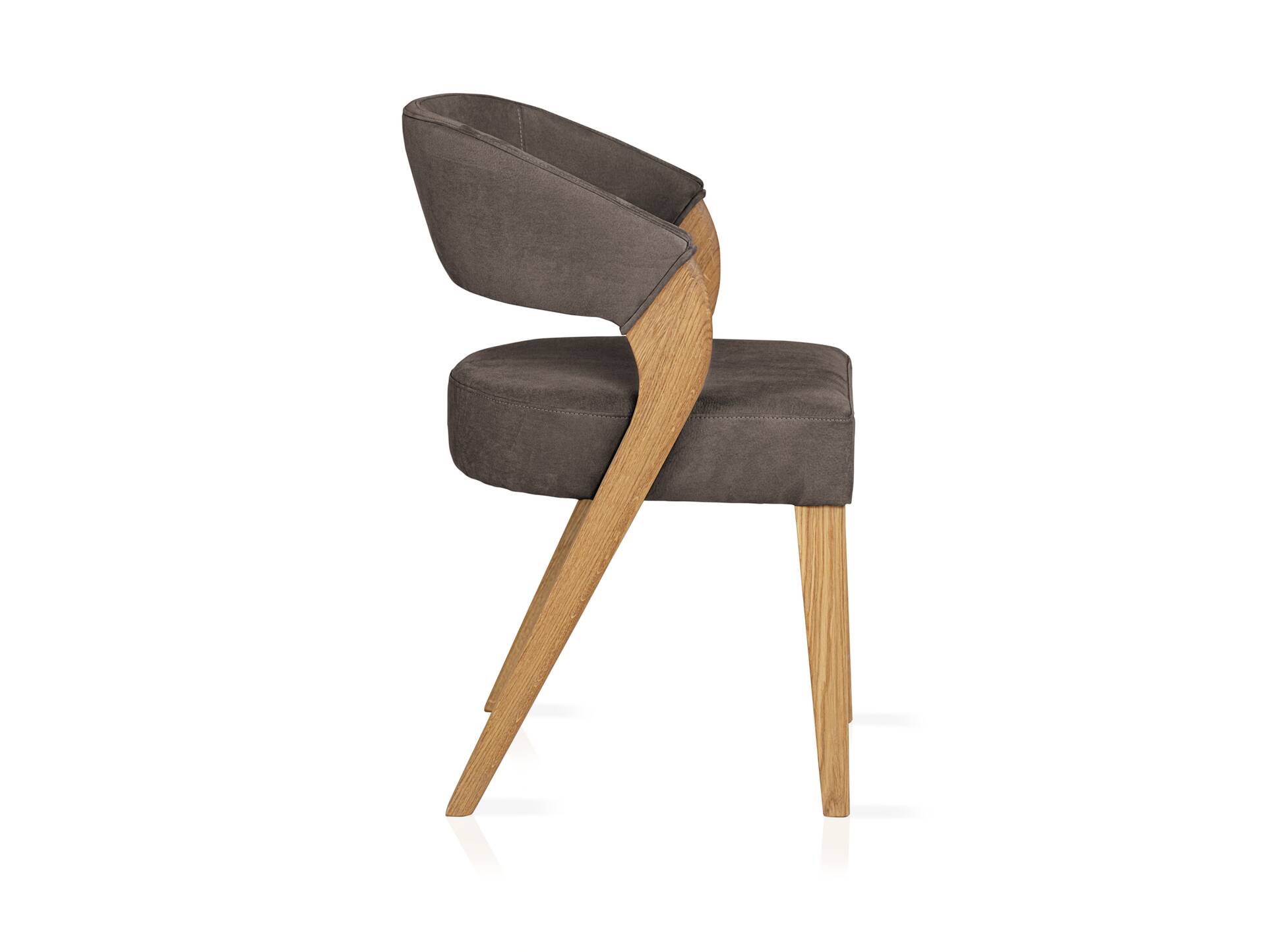 ALONA Polsterstuhl, Material Massivholz/Bezug Kunstleder Eiche | espresso