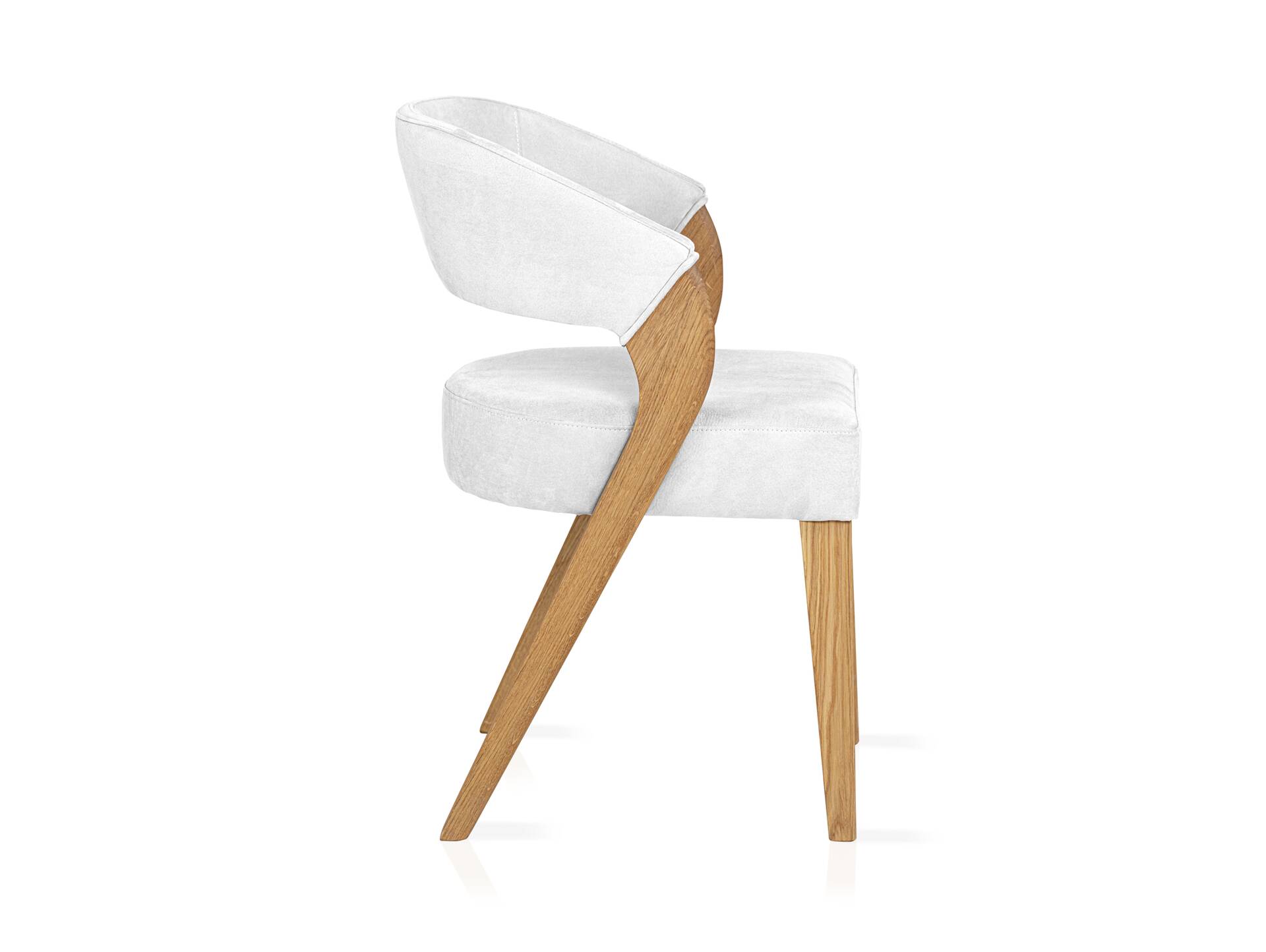 ALONA Polsterstuhl, Material Massivholz/Bezug Kunstleder Eiche | silvercreme