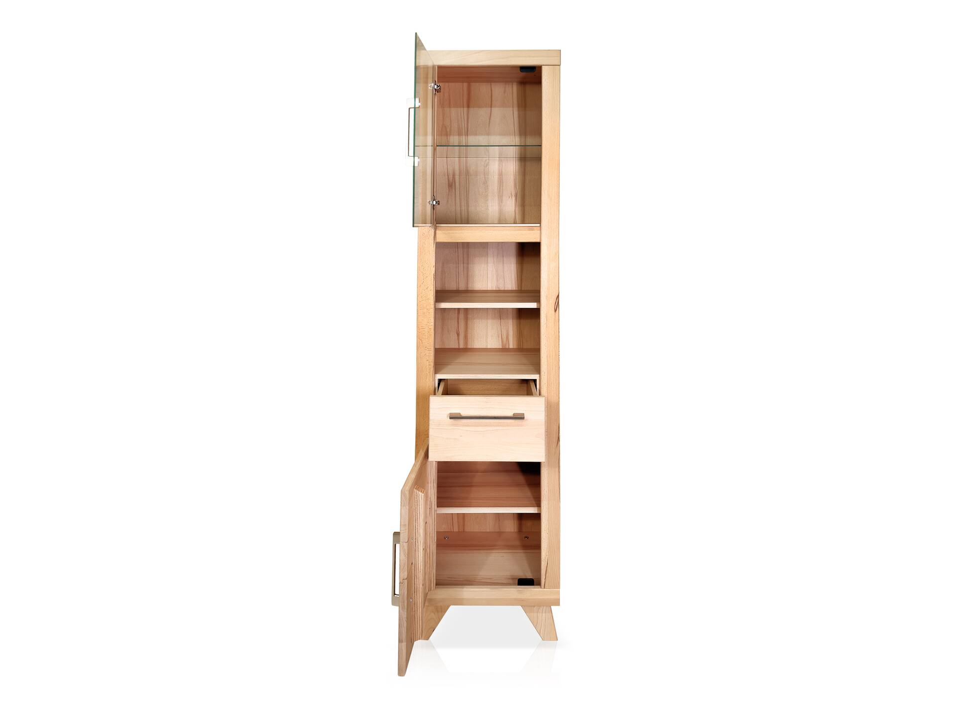 OZEANA Hochschrank II fürs Badezimmer, Material teilmassiv Buche