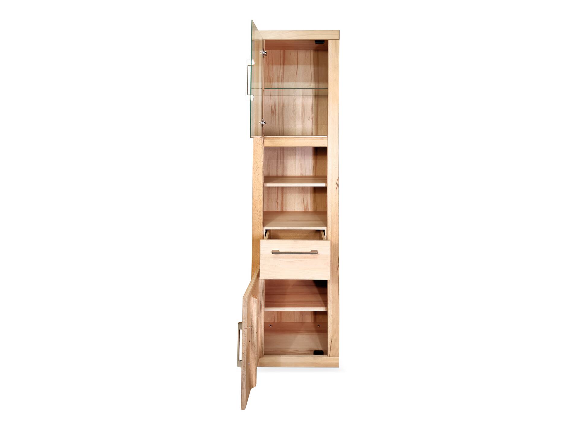 OZEANA Hochschrank I fürs Badezimmer, Material teilmassiv Buche