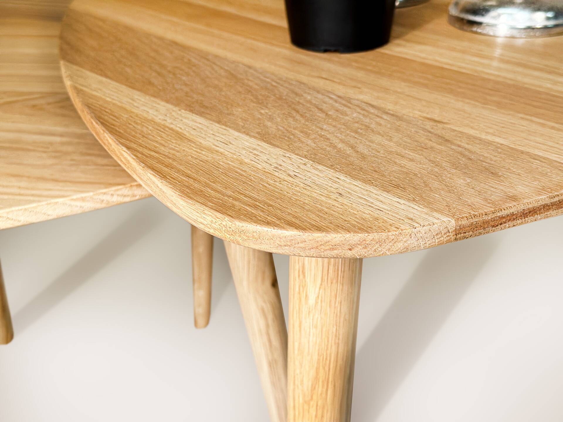 VELIA 2-er Set Couchtische, Material Massivholz, Eiche geölt 
