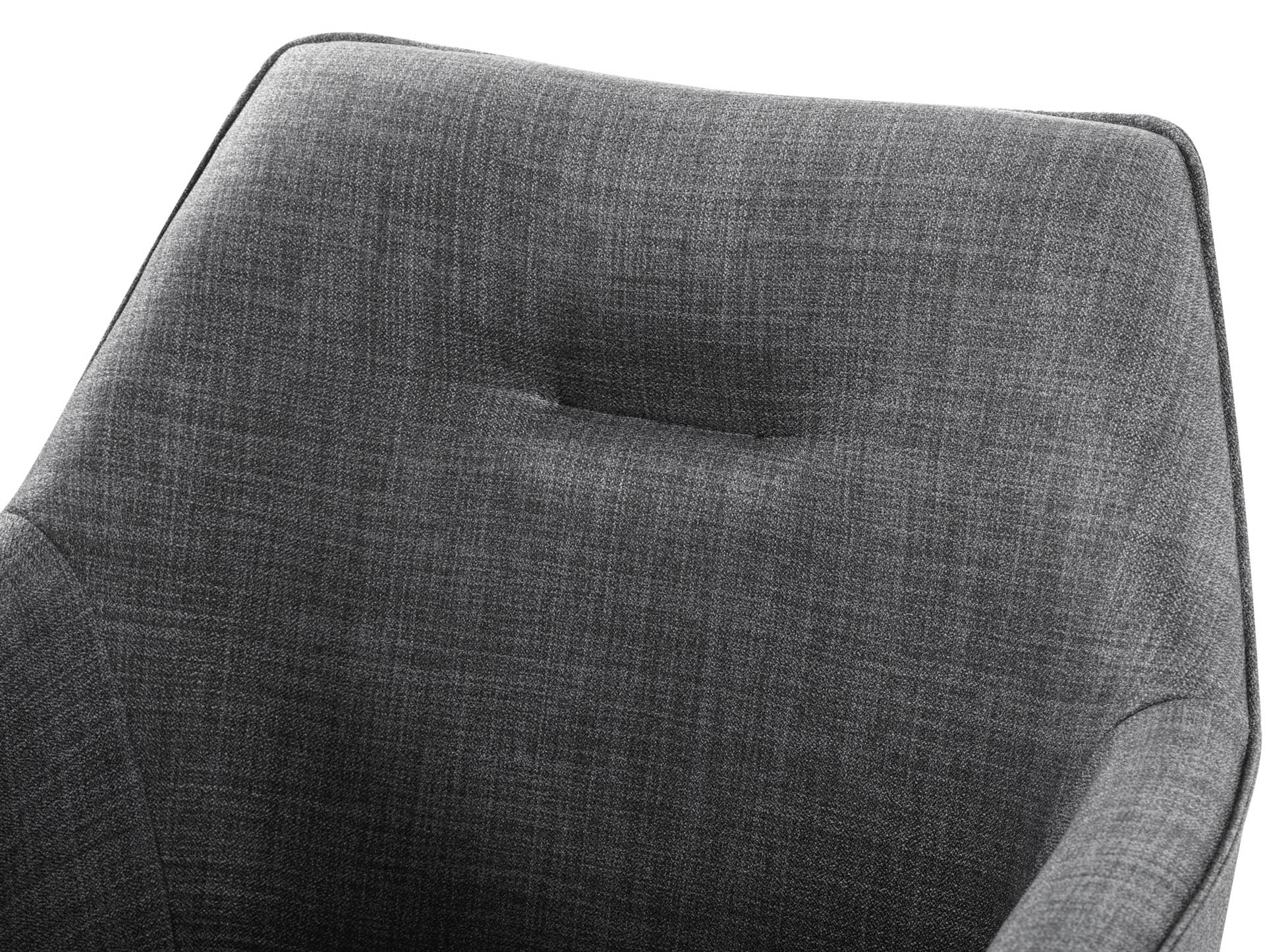 ROOKY Schalenstuhl, Gestell Eiche massiv/Bezug Stoff grau | ohne Drehfunktion