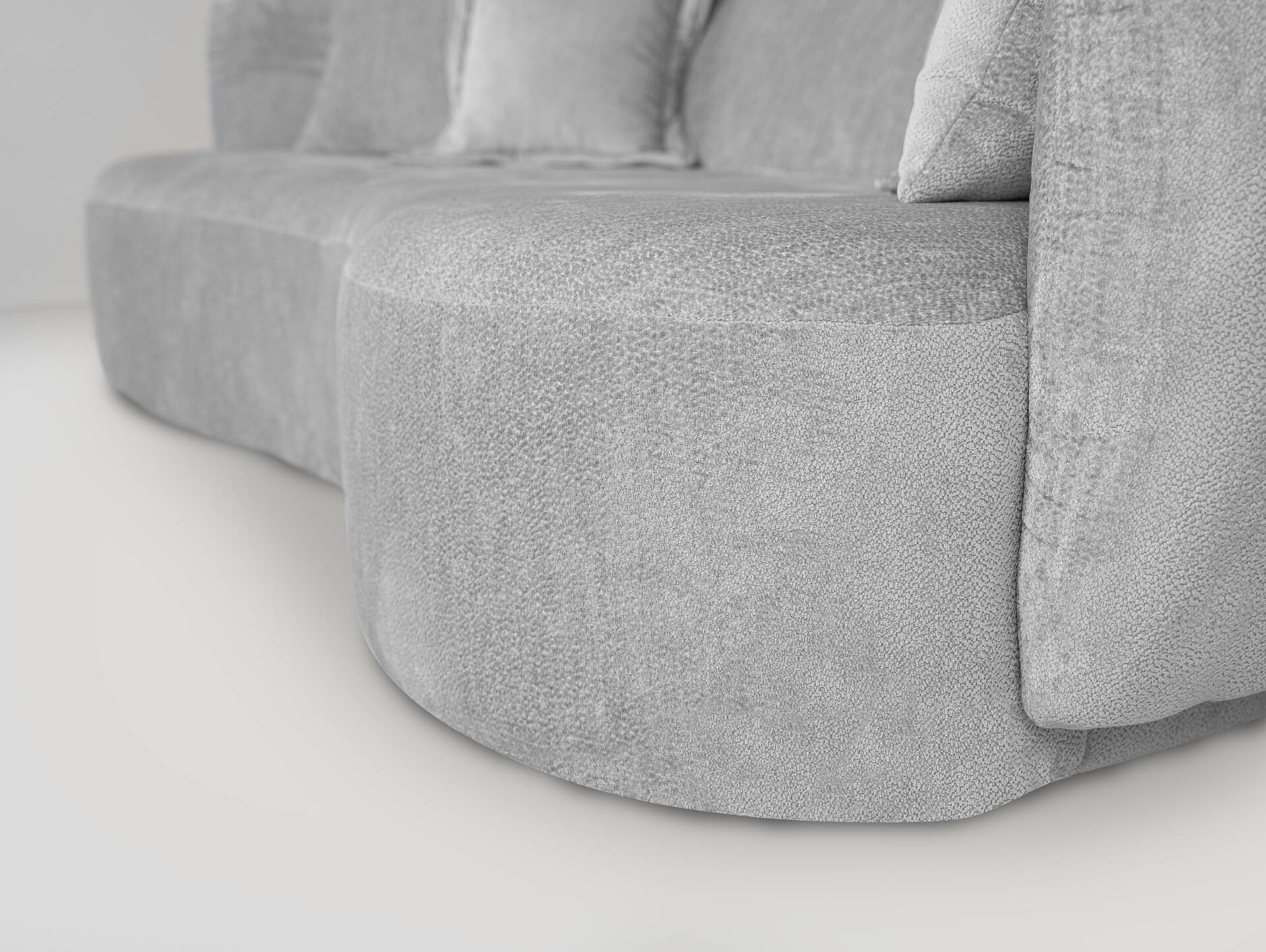 CECILE 2er Sofa, Material Stoff, grau 