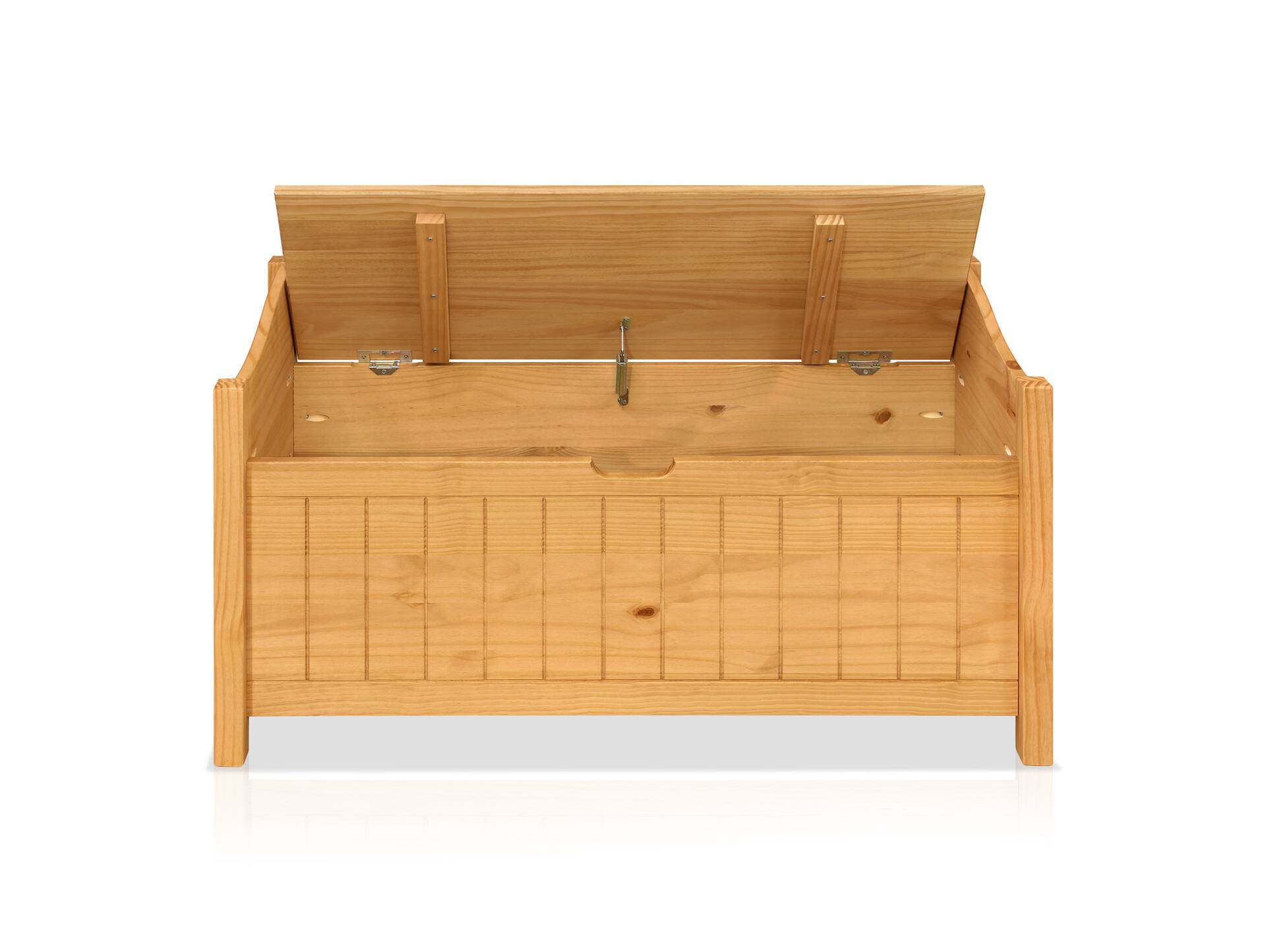 LEILO Sitztruhe/Sitzbank, Material Massivholz, Kiefer natur lackiert 