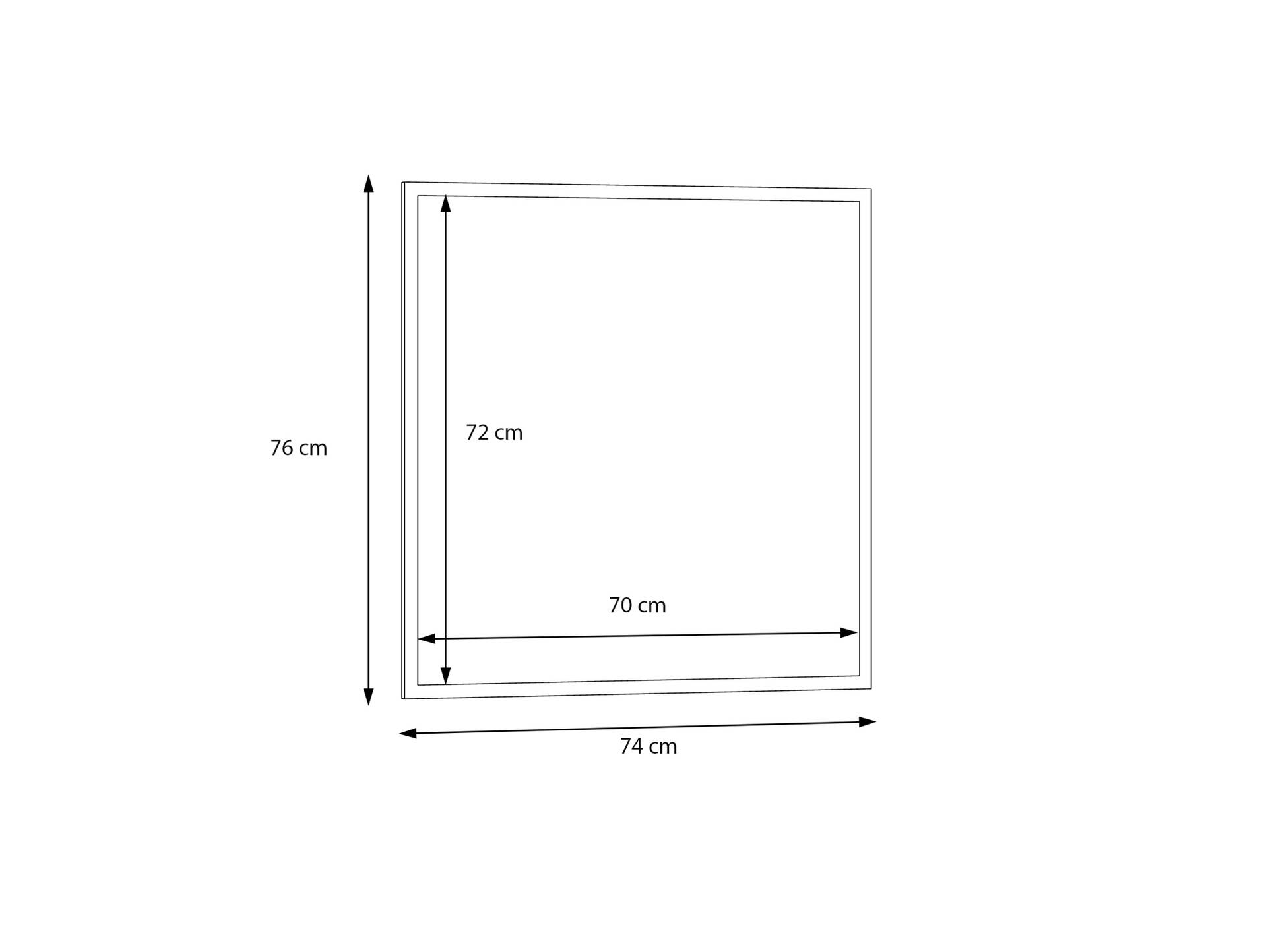 ADIAGO II Spiegel 74x76 cm, Material Spanplatte, sand 