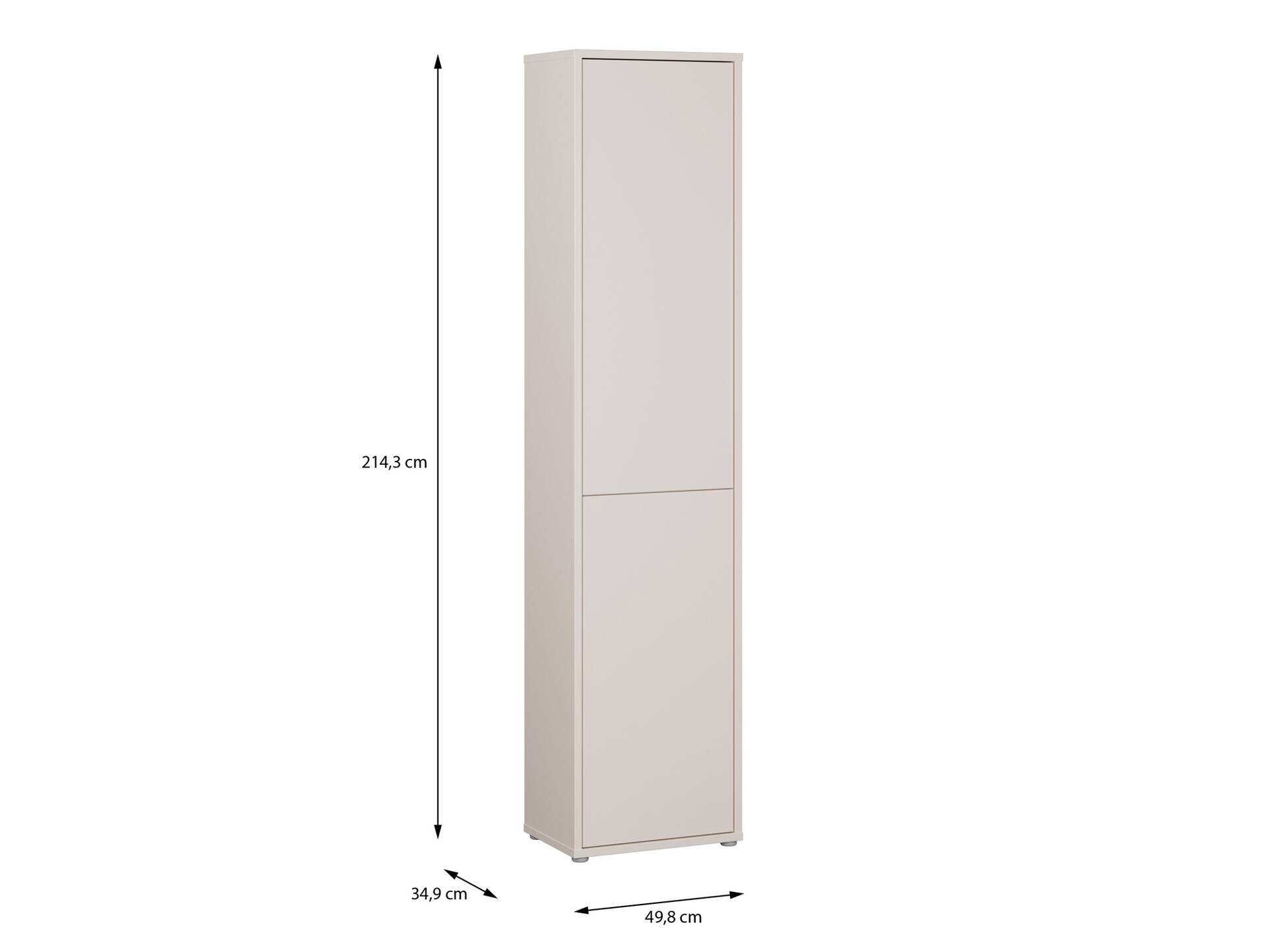 ADIAGO OFFICE Büroschrank schmal, Material Dekorspanplatte, sand 