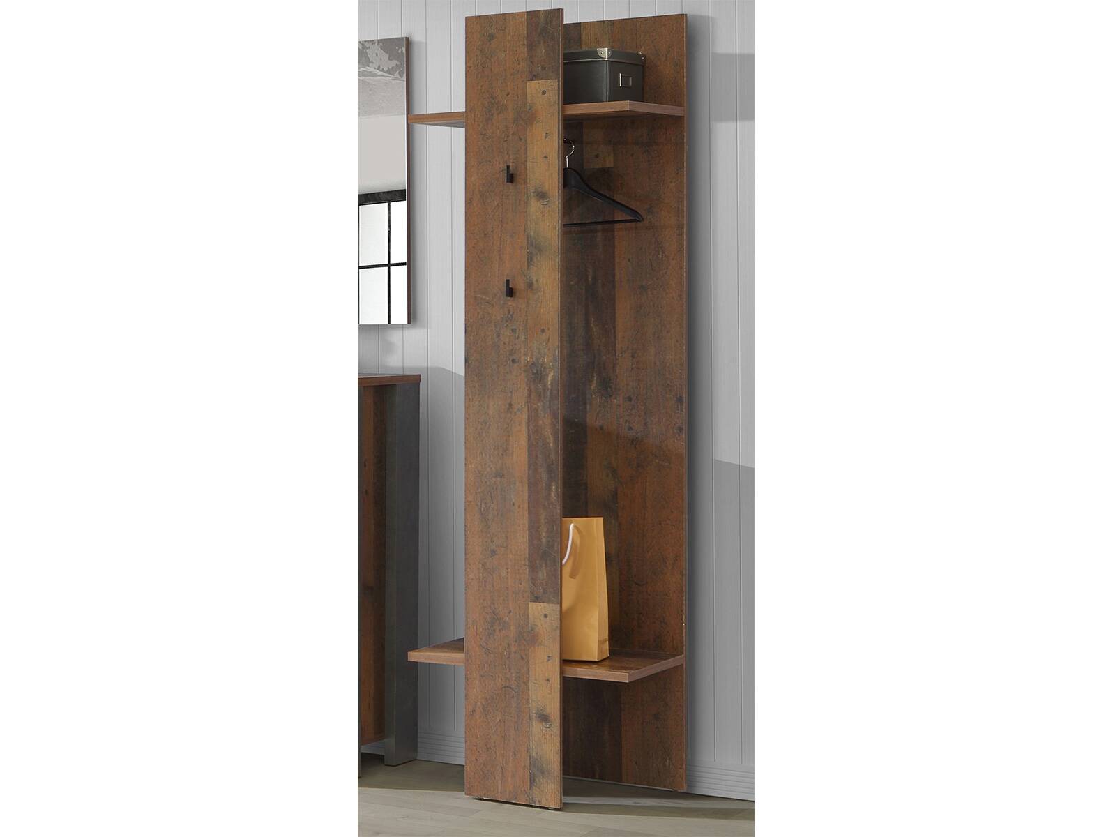 CASSIA Garderobe, Material Dekorspanplatte, Old Wood Vintage/betonfarbig 