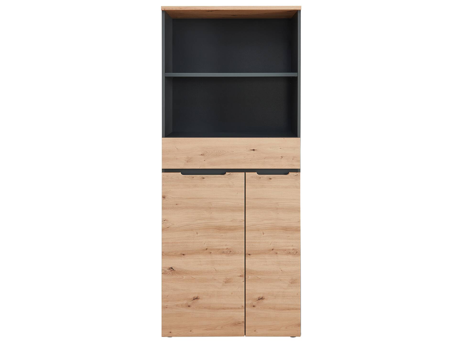 MAILAND Büroschrank II, Material Dekorspanplatte Artisan Eichefarbig / Graphit