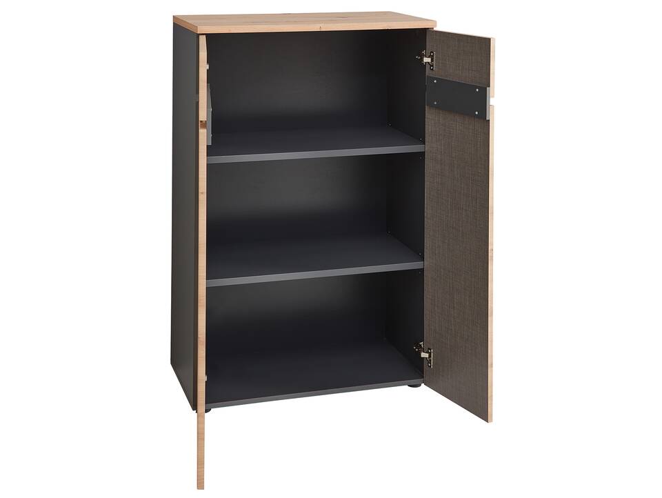 MAILAND Büroschrank IV, Material Dekorspanplatte Artisan Eichefarbig / Graphit