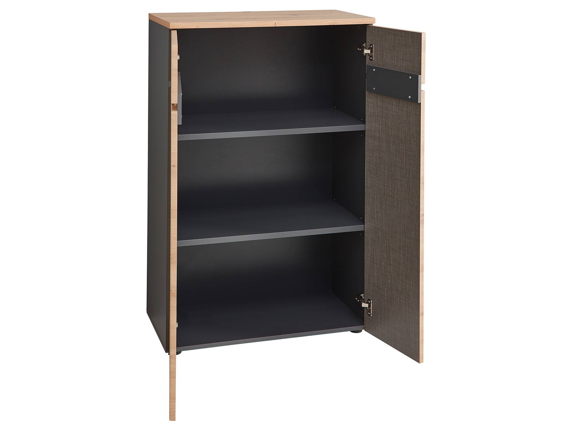 MAILAND Büroschrank IV, Material Dekorspanplatte Artisan Eichefarbig / Graphit