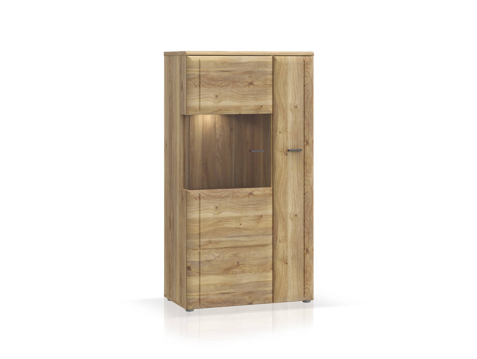 AURELIO Vitrine L, Material Dekorspanplatte, Mauvella Eiche Nachbildung 