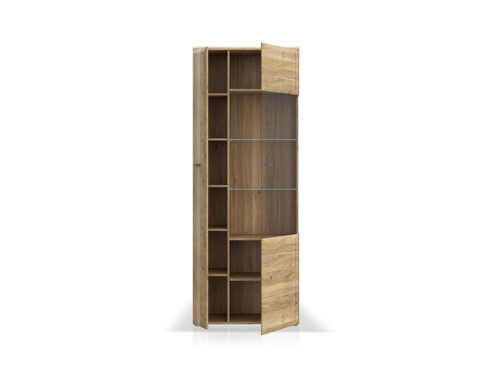 AURELIO Vitrine R, Material Dekorspanplatte, Mauvella Eiche Nachbildung 